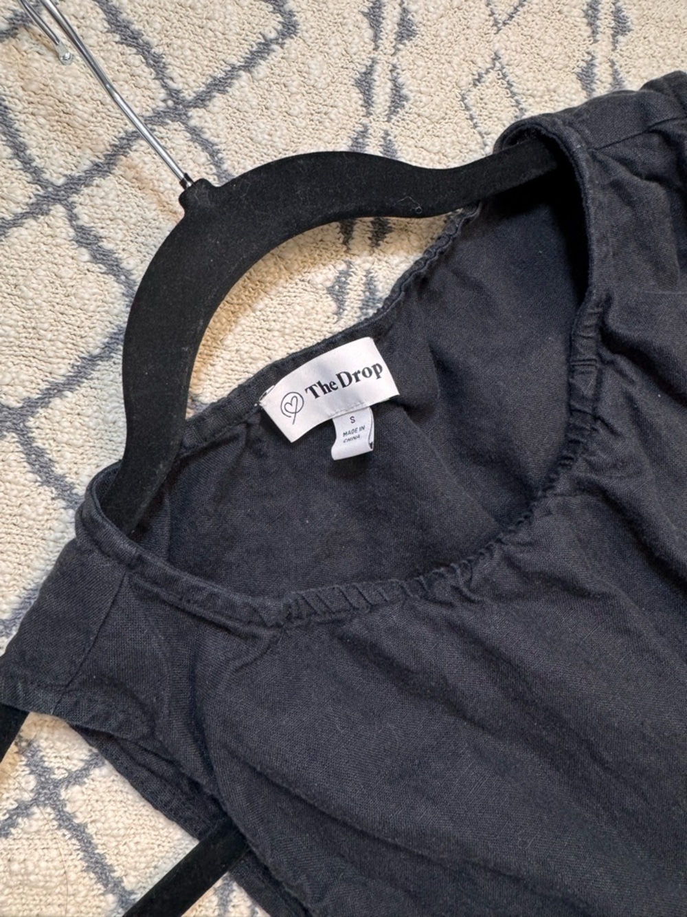 Black Midi Dress with Center Cutout by Dot & Dot - Picture 3 of 4